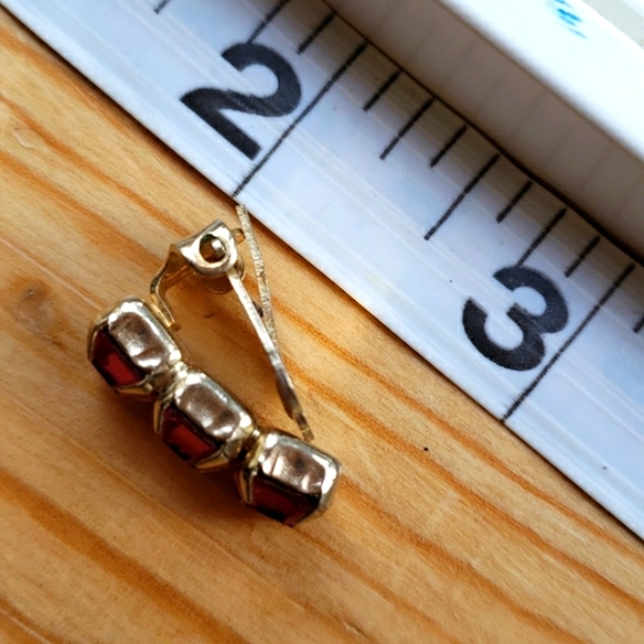 Vintage Authentic 50's Weiss Large Faceted Pink Glass Rhinestone Estate Earrings - Picture 9 of 11